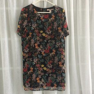 Forever 21 Floral and Butterfly Shift Dress Anthropologie